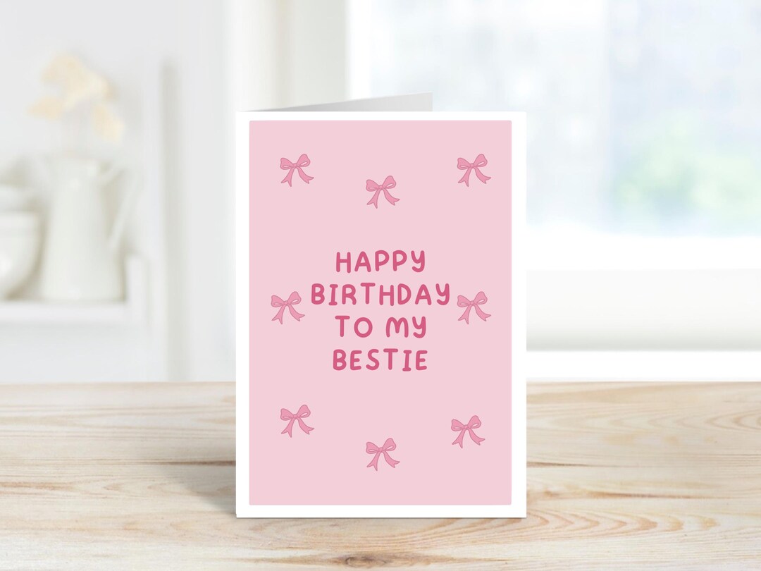 Happy Birthday to My Bestie Card | Bestie Birthday Card | A6 Card ...