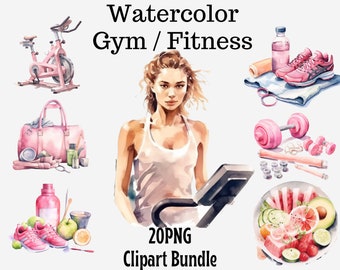 Aquarelle Exercice clipart, Entraînement, Gym, Fitness Transparent Printable PNG, Gymnaste clipart, Junk journal, Scrapbooking, Autocollant png