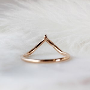 Diamond wedding band Matching Band Rose Gold stacking ring stackable rings Diamond fine jewelry ring Unique wedding band modern wedding ring image 4