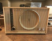 Restored Working Zenith Model C845L AM FM Tube Radio Light Oad Wood Case with Plastic front