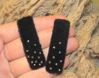 Velvet felt hair clip for baby, toddler, women, dressy hair clip, children's hair accessories, women hair clips, beaded velvet hair clip