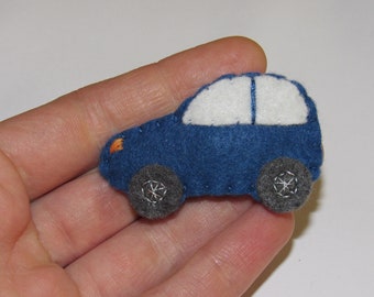 Blue car hair clip for boys, baby boy hair clip, toddler boy hair clip, no pull no slip snap clip