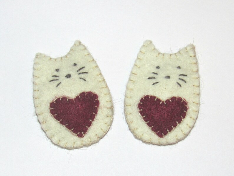 Valentine gift for her cat lover gifts statement hair clips,felt snap clip Cute cat handmade felt hair clips for baby toddler girl women