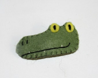 Crocodile hair clip, baby boy hair clip, toddler boy hair clip, animal hair clip, snap clip