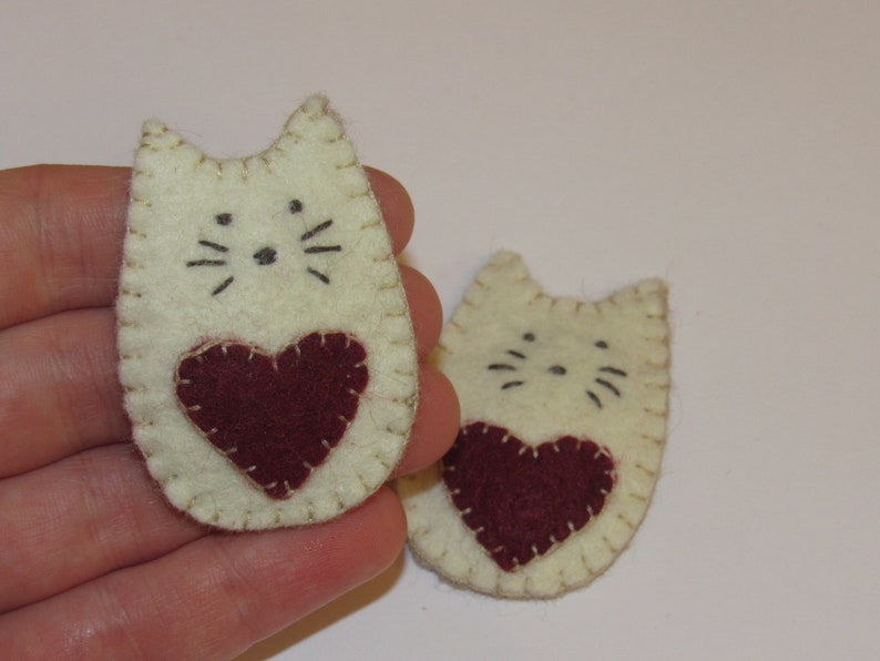 Valentine gift for her cat lover gifts statement hair clips,felt snap clip Cute cat handmade felt hair clips for baby toddler girl women