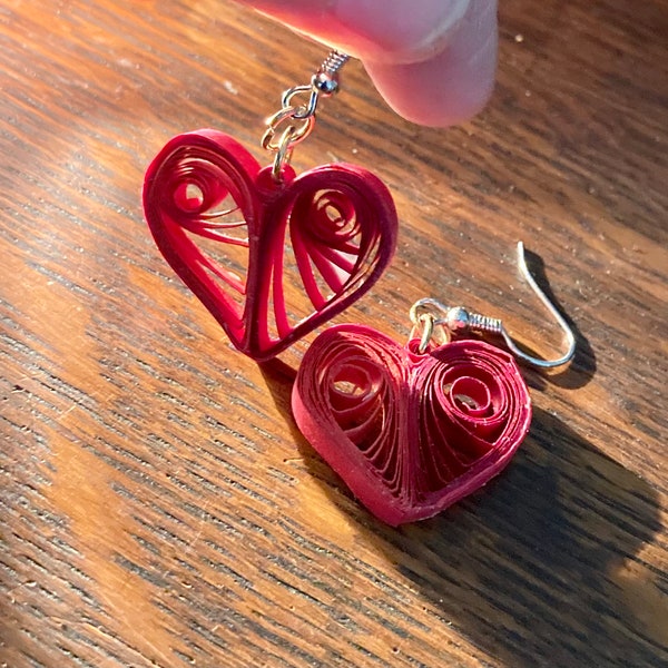 Original quilled Heart earrings