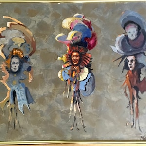 Original framed oil painting by Kentucky artist, Robert Herndon, titled, “Wearing our personalities”