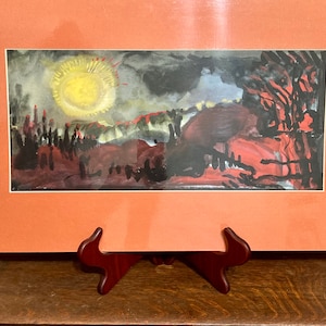 Original Watercolor painting by Kentucky artist, Robert Herndon, titled, “Awe of the sun”