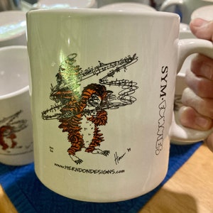 Jazzy cat mug