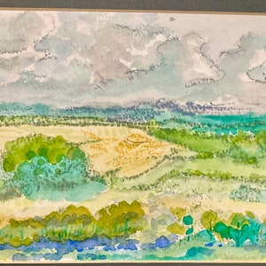 Original watercolor and pastel painting by Robert Herndon