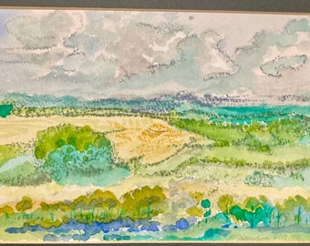 Original watercolor and pastel painting by Robert Herndon