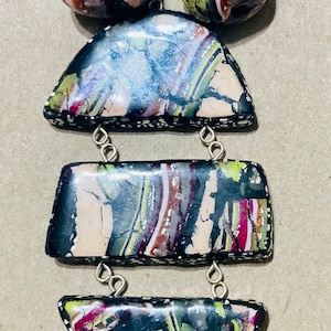 Polymer clay pendants with earrings