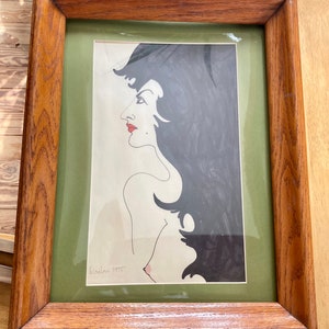 Pen and Ink Marker Nude Portrait, by Kentucky Artist, Robert Herndon