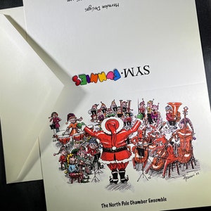 Tre biglietti di auguri di Babbo Natale Symfunnies Chamber Ensemble