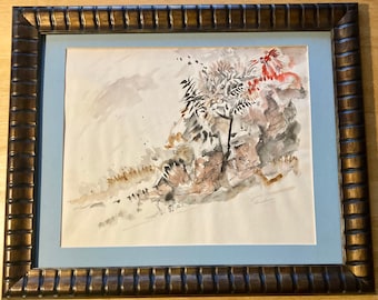 Watercolor Painting, Pen and Ink, Botanical Abstract Art - Etsy