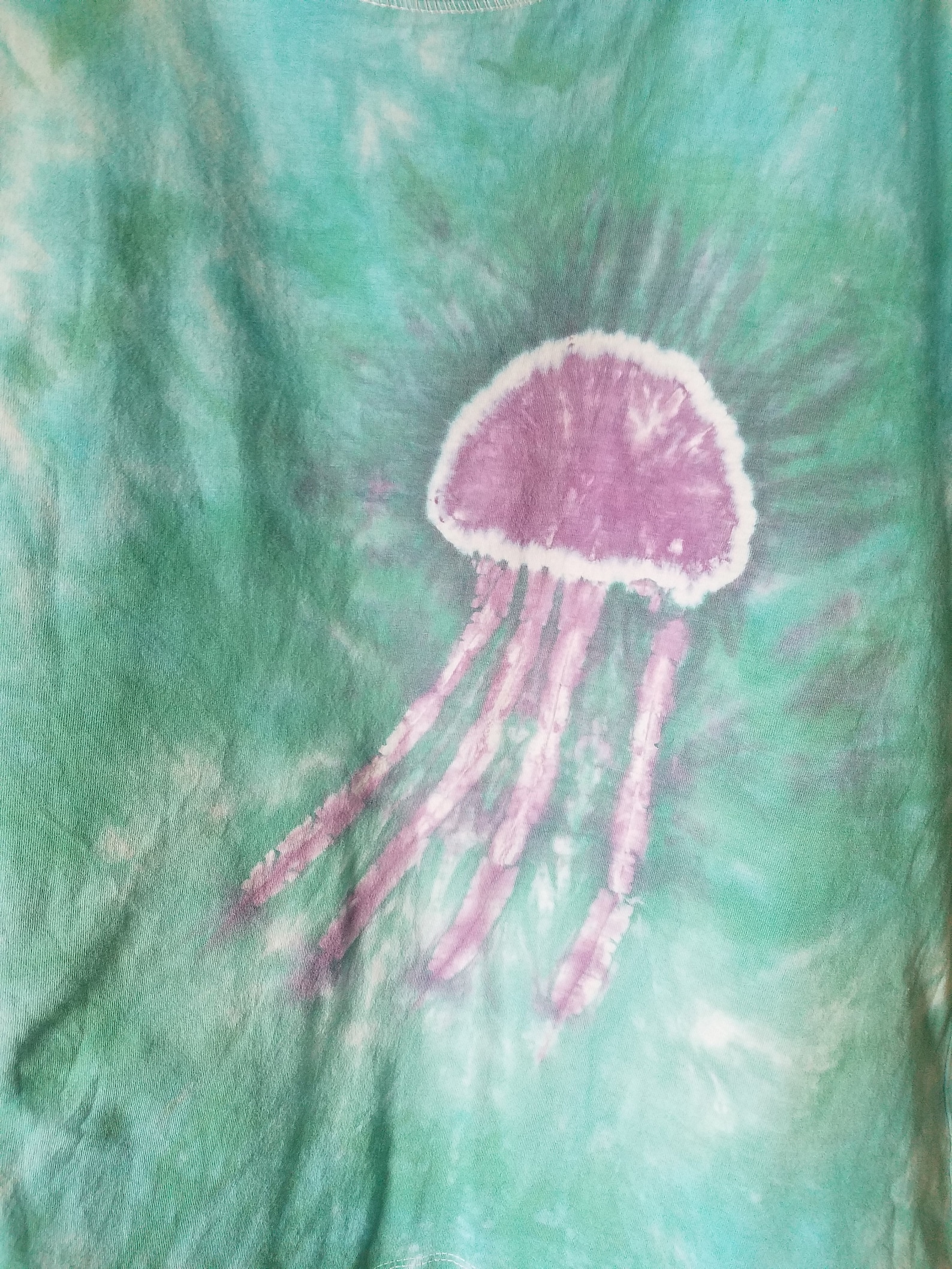 Ocean scoop neck tee jellyfish tie dye hippie stuff boho | Etsy