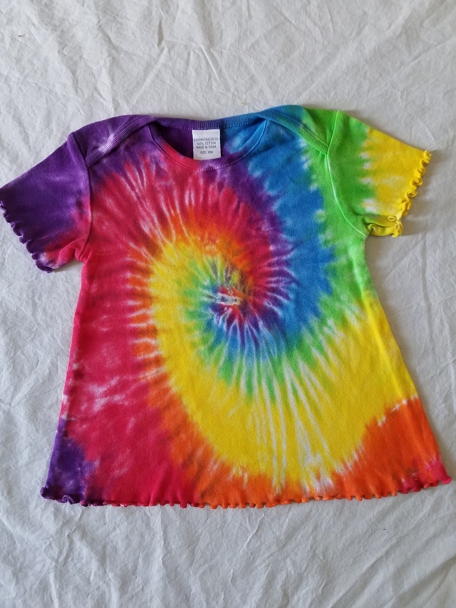 Rainbow dress infant dress tie dye dress hippie stuff | Etsy