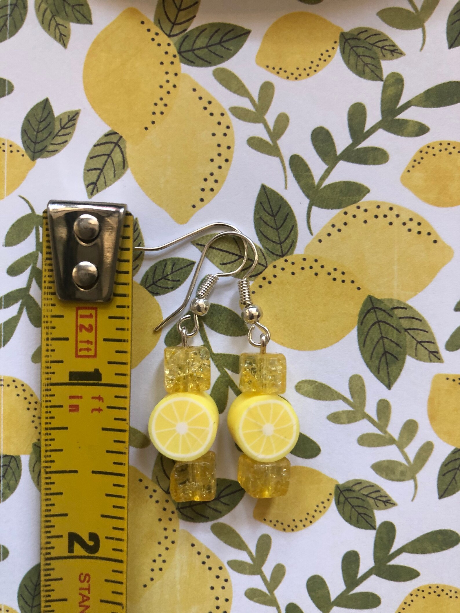 Lemonade earrings fimo polymer lemon glass dangle Etsy