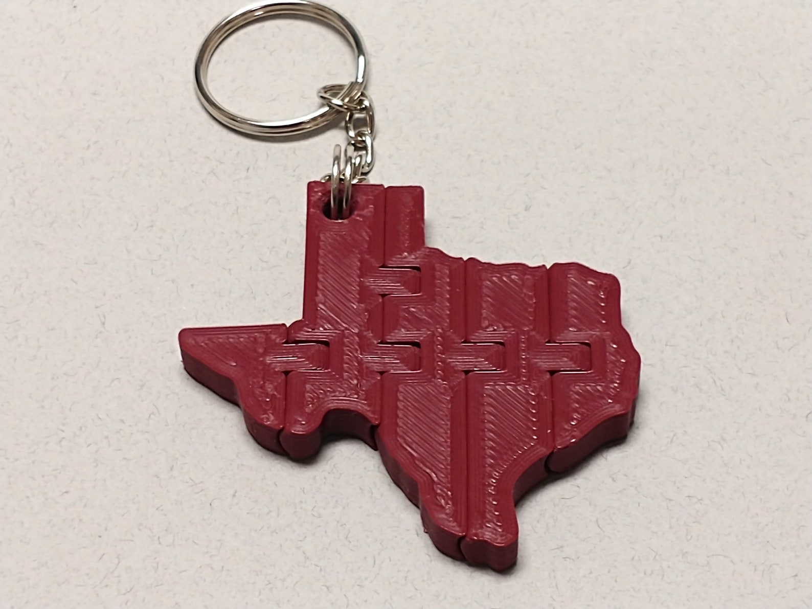 Flexible 3D Printed Texas Keychain in Texas A&M Aggie TAMU Etsy