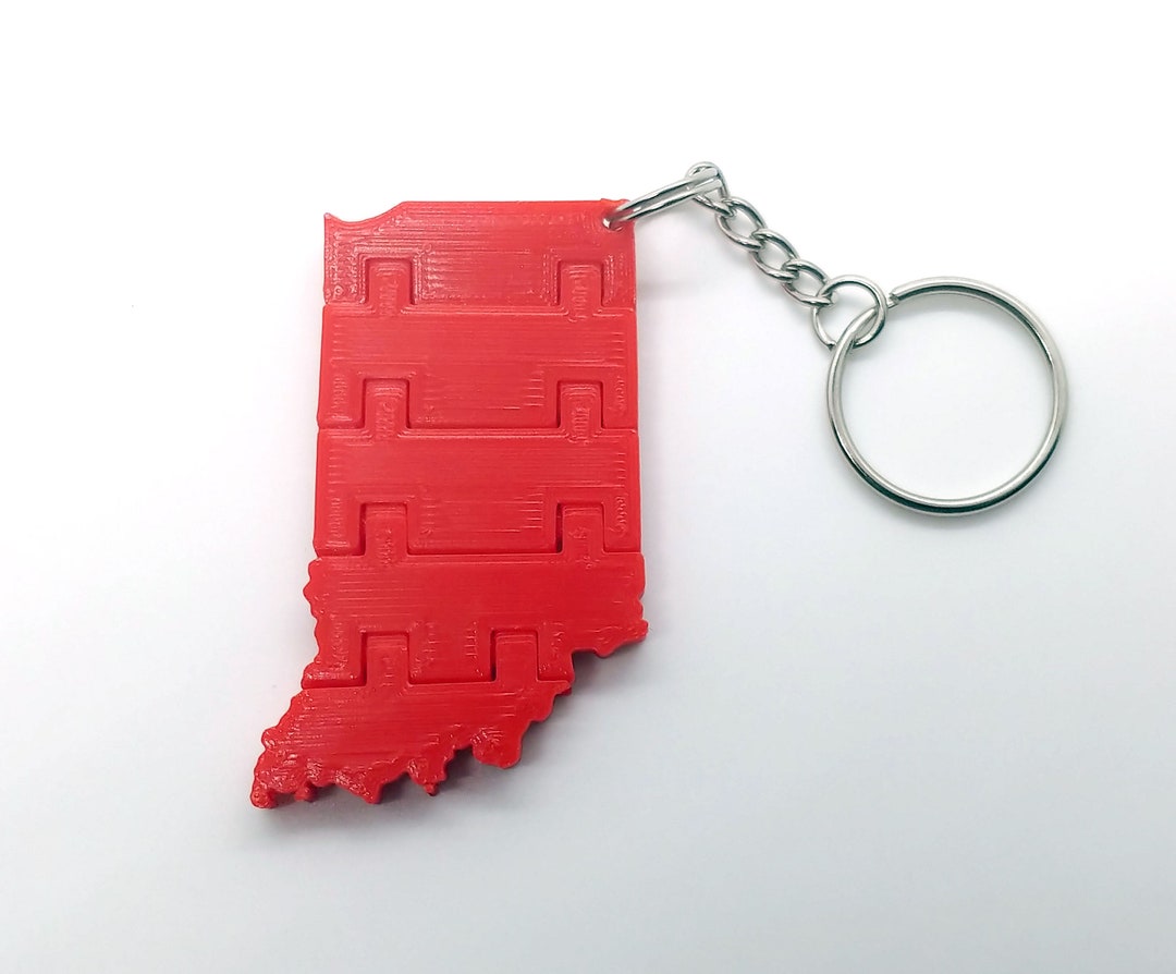Flexible Indiana Keychain in Indiana Wesleyan Indiana Etsy.de