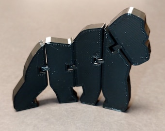 Flexi Gorilla Fidget Toy, 3D Printed Plastic, Kids Gift