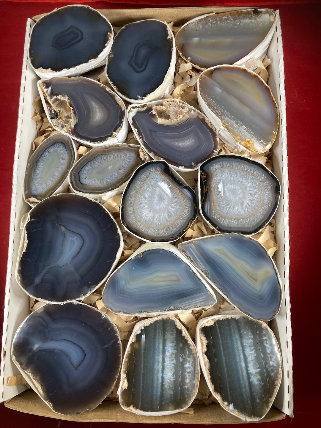 Agate Geodes Pair AAA Quality, Price is 1 Pair Decoration Healing Stone ...