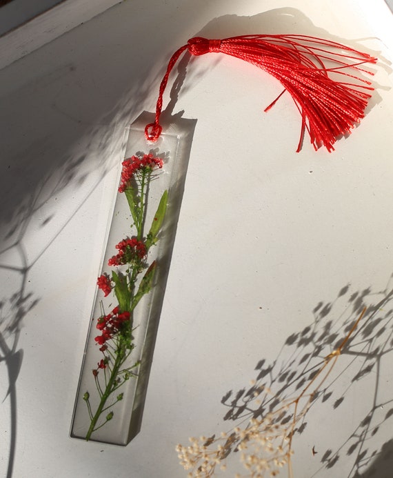 Handmade Pressed Flower Resin Bookmark | Gift for Reader | Gift for Book Lover