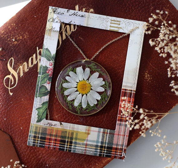 Floral Necklace | Real Pressed Flower | Botanical Jewelry | Handmade Nature Jewelry | One of a Kind Gift