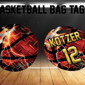 Sublimation Design Downloads | Sports Bag Tag Round | Basketball Bag Tags | Black Grunge Basketball  Round Tag