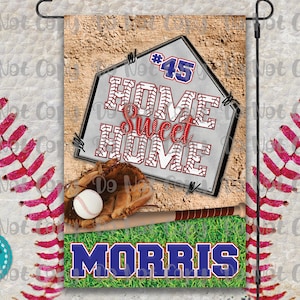 Baseball Garden Flag Home Sweet Home | Sublimation Design | Banner | Personalized | Instant Download