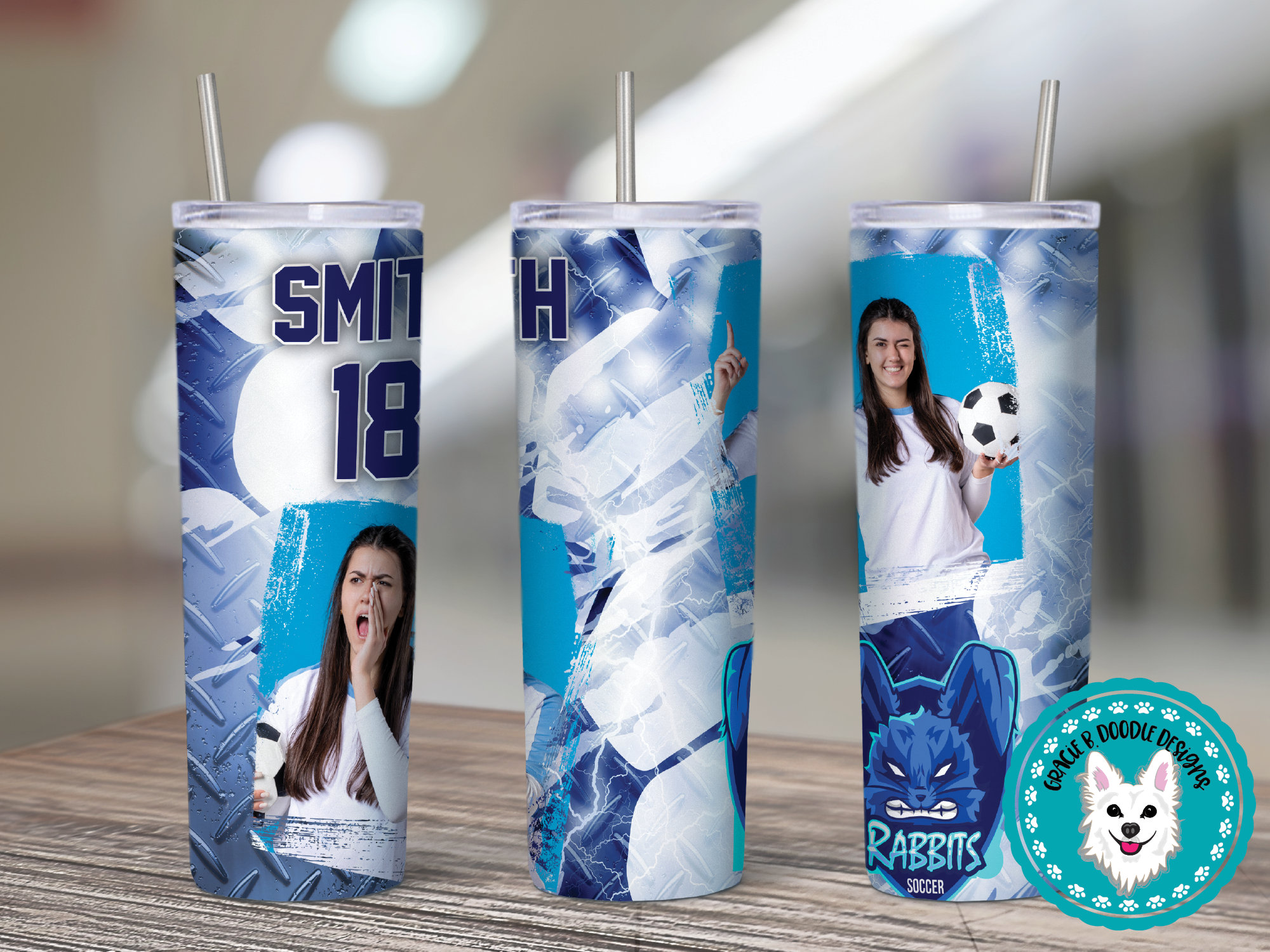 Sublimation Digital Template Skinny Tumbler Sky Blue Oz Etsy