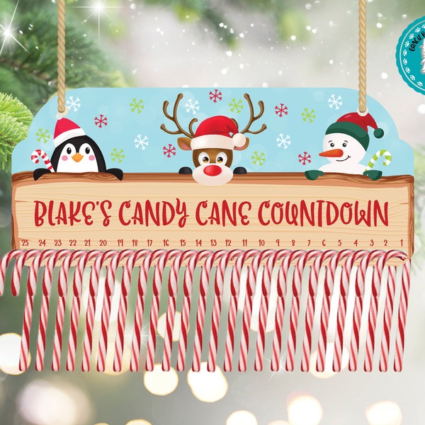 Christmas Countdown Candy Canes Svg Etsy