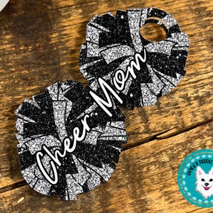 Cheer Mom Faux Glitter Tumbler Design (PNG Digital Download)