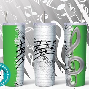 Music Theme 20 oz Tumbler: Choir, Band, Orchestra Design (Digital Download)