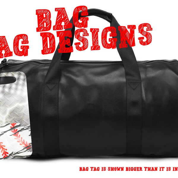 Baseball Bag Tag | Stadium Grunge |Sublimation Design Downloads | Sports Bag Tag