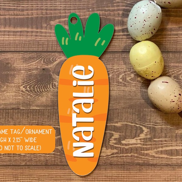 Easter Carrot Basket Tag | Ornament | Sublimation Template | Digital Download