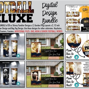 Navy Football Design Bundle: Tumblers, Flags, Keychain (Digital Download)