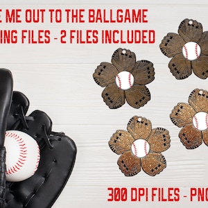 Baseball Glove/Baseball Earrings Glitter and Leather |Sublimation Template | Digital Download | Jewelry