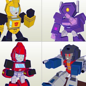 Transformers SD Papercraft Bumblebee sd - Ironhide sd - Shockwave sd - Starscream sd - pdo pdf