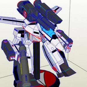 Robotech macross varitech vf-1s mod guardian papercraft model