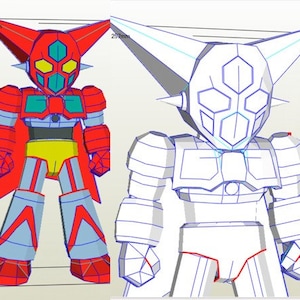 Getter Robo papercraft model