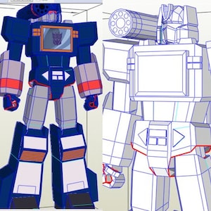 Transformers Soundwave G1 en papier
