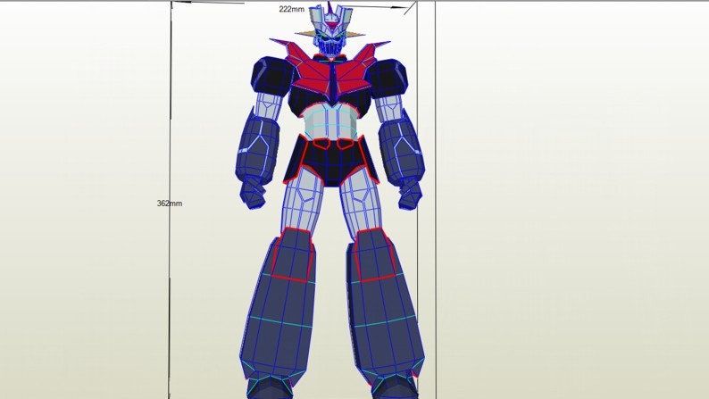 Mazinger Z Papercraft Model - Etsy
