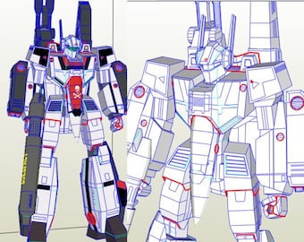 Robotech macross varitech vf-1s mod batroit papercraft model