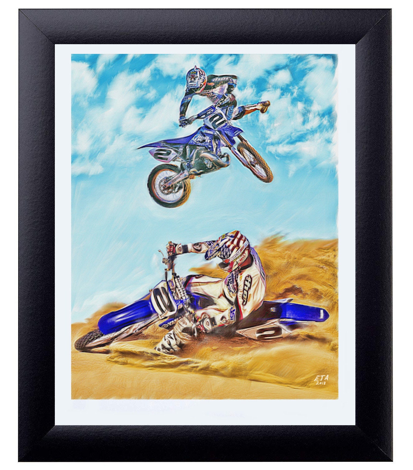 Motocross Artwork Motocross Paintings Jeremy Mcgrath Etsy Denmark