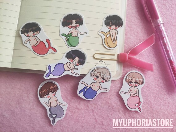Bts Mermen Ot7 Sticker Set Rm Jin Suga J Hope Jimin Etsy Bts Mermen Ot7 Sticker Set Rm Jin Suga J Hope Jimin Etsy