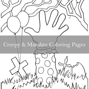 Aus dem Coulrophobie Malbuch: Clowns Seite 14 - ...Good Clown Down - Instant Download - gruselig Halloween Samhain unheimlich Gruselig gespenstisch