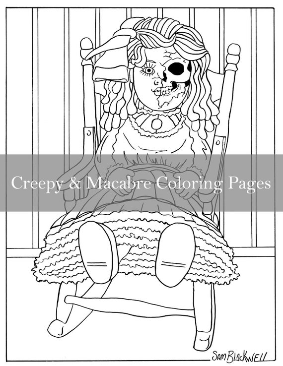From Beware The Dolls Coloring Book Dolls Page 14 What Lies Etsy