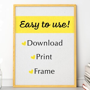 Yes Typography Print. Inspirational wall art digital minimal | Etsy
