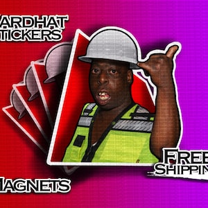 Juice Funny Meme Construction Hard Hat Sticker or Magnet